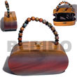 Summer Accessories Collectible Handcarved SMRAC008ACBAG Summer Beach Wear Accessories Acacia Hand Bags