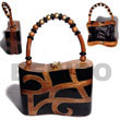 Summer Accessories Collectible Handcarved SMRAC009ACBAG Summer Beach Wear Accessories Acacia Hand Bags