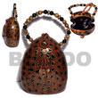 Summer Accessories Collectible Handcarved SMRAC013ACBAG Summer Beach Wear Accessories Acacia Hand Bags