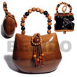 Summer Accessories Collectible Handcarved SMRAC023ACBAG Summer Beach Wear Accessories Acacia Hand Bags