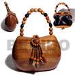 Summer Accessories Collectible Handcarved SMRAC024ACBAG Summer Beach Wear Accessories Acacia Hand Bags