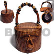 Summer Accessories Collectible Handcarved SMRAC029ACBAG Summer Beach Wear Accessories Acacia Hand Bags
