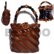 Summer Accessories Collectible Handcarved SMRAC031ACBAG Summer Beach Wear Accessories Acacia Hand Bags