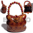 Summer Accessories Collectible Handcarved SMRAC034ACBAG Summer Beach Wear Accessories Acacia Hand Bags