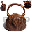 Summer Accessories Collectible Handcarved SMRAC041ACBAG Summer Beach Wear Accessories Acacia Hand Bags