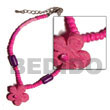 Summer Accessories Fuschia Pink 2-3mm Coco SMRAC1005BR Summer Beach Wear Accessories Coco Bracelets