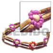 Summer Accessories 2 Rows Sig-id Wood Tube   SMRAC5059BR Summer Beach Wear Accessories Coco Bracelets