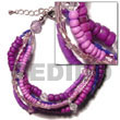 Summer Accessories 4 Rows Lavender 4-5 Coco SMRAC529BR Summer Beach Wear Accessories Coco Bracelets