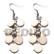 Summer Accessories Dangling 10mm Bleach White SMRAC5463ER Summer Beach Wear Accessories Coco Earrings