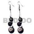 Summer Accessories Dangling 10mm & 15mm Black SMRAC5464ER Summer Beach Wear Accessories Coco Earrings