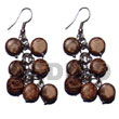 Summer Accessories Dangling 10mm Natural Brown SMRAC5465ER Summer Beach Wear Accessories Coco Earrings