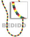 Summer Accessories 4-5mm Pokalet Rasta Continues SMRAC002NK Summer Beach Wear Accessories Coco Necklace