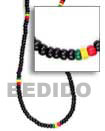 Summer Accessories 4-5mm Pokalet Rasta Dominant SMRAC004NK Summer Beach Wear Accessories Coco Necklace