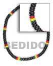 Summer Accessories 4-5mm Rasta Design Dominant SMRAC085NK Summer Beach Wear Accessories Coco Necklace