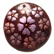 Summer Accessories Round 50mm Coco Nat. Brown   SMRAC5381P Summer Beach Wear Accessories Coco Pendants