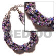 Summer Accessories 12 Rows Lavender blue Green SMRAC1039BR Summer Beach Wear Accessories Glass Beads Bracelets