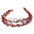 Summer Accessories 8 Rows Copper Wire Cuff SMRAC5202BR Summer Beach Wear Accessories Glass Beads Bracelets