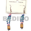 Summer Accessories Blue Dangling Mahogany   SMRAC472ER Summer Beach Wear Accessories Glass Beads Earrings