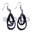 Summer Accessories Dangling Looped Black Cut SMRAC5468ER Summer Beach Wear Accessories Glass Beads Earrings