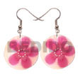 Summer Accessories 35mm Round Capiz    SMRAC5058ER Summer Beach Wear Accessories Hand Painted Earrings