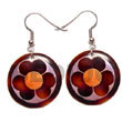 Summer Accessories 35mm Round Blacktab    SMRAC5087ER Summer Beach Wear Accessories Hand Painted Earrings