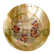 Summer Accessories Round 40mm mother of pearl   Handpainted SMRAC5267P Summer Beach Wear Accessories Hand Painted