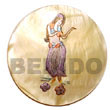 Summer Accessories Round 40mm mother of pearl   Handpainted SMRAC5288P Summer Beach Wear Accessories Hand Painted