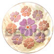 Summer Accessories Round 40mm mother of pearl   Handpainted SMRAC5297P Summer Beach Wear Accessories Hand Painted