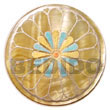 Summer Accessories Round 40mm mother of pearl   Handpainted SMRAC5299P Summer Beach Wear Accessories Hand Painted