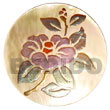 Summer Accessories Round 40mm mother of pearl   Handpainted SMRAC5301P Summer Beach Wear Accessories Hand Painted