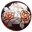 Summer Accessories Round 40mm Black Tab   SMRAC5324P Summer Beach Wear Accessories Hand Painted Pendant