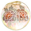 Summer Accessories Round 40mm mother of pearl   Handpainted SMRAC5332P Summer Beach Wear Accessories Hand Painted