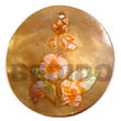 Summer Accessories Round 40mm Brownlip   SMRAC5358P Summer Beach Wear Accessories Hand Painted Pendant