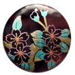 Summer Accessories ROUND 40MM BLACKTAB   SMRAC5909P Summer Beach Wear Accessories Hand Painted Pendant