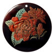 Summer Accessories ROUND 40MM BLACKTAB   SMRAC5916P Summer Beach Wear Accessories Hand Painted Pendant