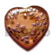 Summer Accessories HEART 35MM TRANSPARENT BROWN SMRAC5970P Summer Beach Wear Accessories Hand Painted Pendant