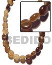 Summer Accessories Side Drill-horn Natural Flat SMRAC007BN Summer Beach Wear Accessories Horn Beads