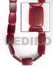 Summer Accessories Red Horn Flat Square  SMRAC036BN Summer Beach Wear Accessories Horn Beads