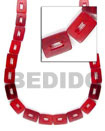 Summer Accessories Red Rectangular   Hole In SMRAC037BN Summer Beach Wear Accessories Horn Beads