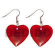 Summer Accessories 35mm Heart Red Horn Summer SMRAC5076ER Summer Beach Wear Accessories Horn Earrings