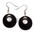 Summer Accessories 40mm Round Black Horn   Hole SMRAC5078ER Summer Beach Wear Accessories Horn Earrings