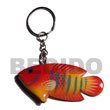 Summer Accessories Fish Hand Painted Wooden SMRAC002KC Summer Beach Wear Accessories Key Chain