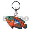 Summer Accessories Fish Hand Painted Wooden SMRAC003KC Summer Beach Wear Accessories Key Chain