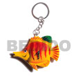 Summer Accessories Fish Hand Painted Wooden SMRAC011KC Summer Beach Wear Accessories Key Chain