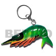 Summer Accessories Shrimp Handpainted Wood SMRAC034KC Summer Beach Wear Accessories Key Chain