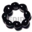 Summer Accessories Elastic 8 Pcs. Black Kukui SMRAC5179BR Summer Beach Wear Accessories Kukui Nuts