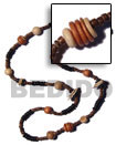 Summer Accessories  inchesBohemian inches- Asstd. Wood Beads SMRAC1861NK Summer Beach Wear Accessories Ladies Long