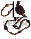 Summer Accessories  inchesBohemian inches- Asstd. Wood Beads SMRAC1862NK Summer Beach Wear Accessories Ladies Long