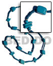 Summer Accessories Blue Wood Beads   Coco Square SMRAC1865NK Summer Beach Wear Accessories Ladies Long Bohemian