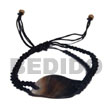 Summer Accessories Black Macrame Blacklip Shell SMRAC5262BR Summer Beach Wear Accessories Macrame Bracelets